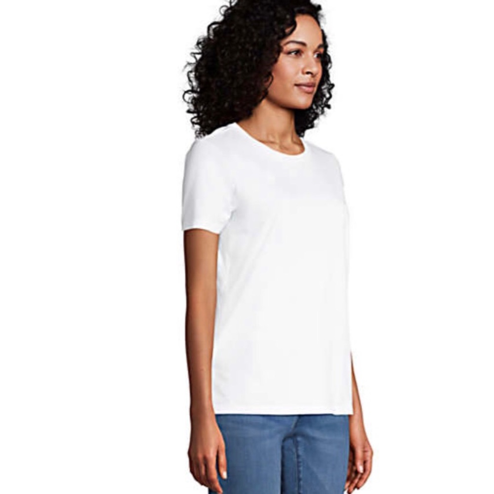 Lands End White tee basic size large - Picture 4 of 7
